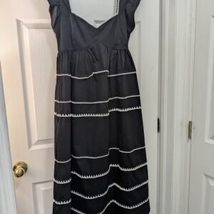 Strut & Bolt Black Dress with White Stitching